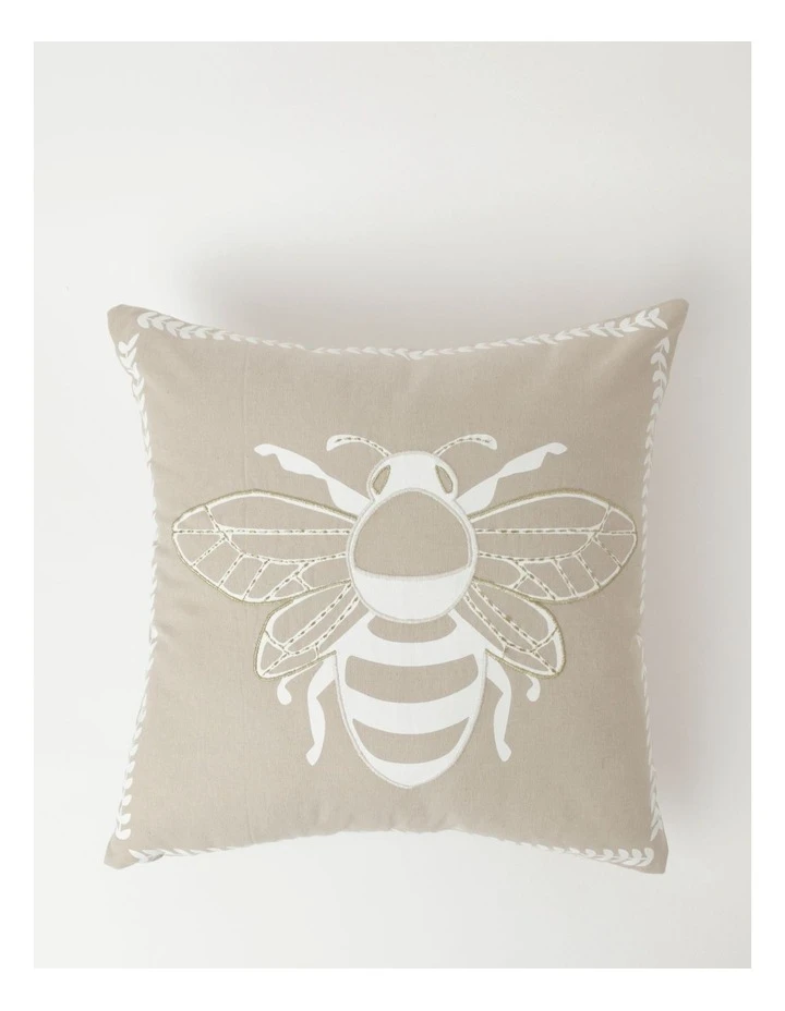 Coupon ❤️ Heritage Mellifera Embroidered Bee Cushion Natural ❤️ 1 Coupon ❤️ Heritage Mellifera Embroidered Bee Cushion Natural ❤️