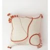 Budget 🎉 Vue Sundance Woven Tufted Cushion with Tassles in Terracotta 🔥