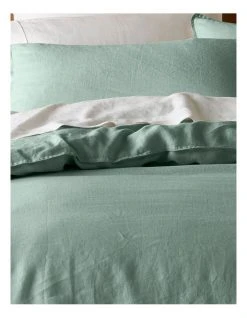 Brand new ⌛ Australian House & Garden Sandy Cape Washed Belgian Linen Quilt Cover Set Eucalyptus 👍 -Cozy Bed Store 832967560 832967920 3 720x928
