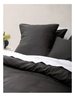 Best Sale 🎉 Linen House Nara 400TC Bamboo Cotton Quilt Cover Set Charcoal 🌟 -Cozy Bed Store 832974130 832975300 3 720x928