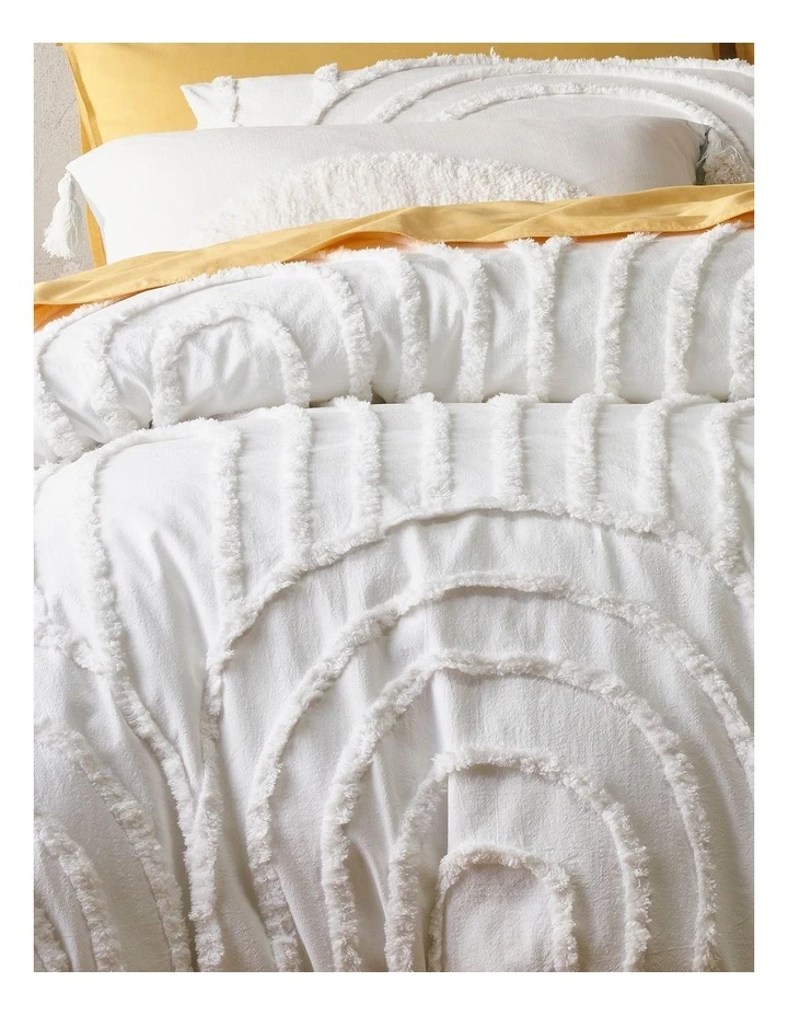 Wholesale ✨ Vue Soa Tufted Cotton Chenille Quilt Cover Set In White 🥰 2 Wholesale ✨ Vue Soa Tufted Cotton Chenille Quilt Cover Set In White 🥰 - Image 2