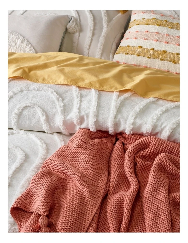 Wholesale ✨ Vue Soa Tufted Cotton Chenille Quilt Cover Set In White 🥰 3 Wholesale ✨ Vue Soa Tufted Cotton Chenille Quilt Cover Set In White 🥰 - Image 3