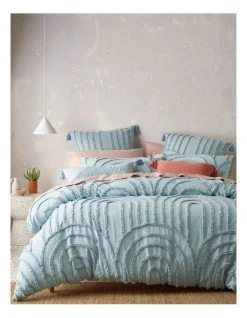 Cheapest ✨ Vue Soa Tufted Cotton Chenille Quilt Cover Set In Spa Blue 👏