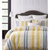 Buy ⌛ Heritage Silvie Cotton Yarn Dye Stripe Quilt Cover Set Yellow 🌟
