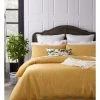 Coupon 👍 Heritage Marcelle Quilted Quilt Cover Set Yellow ⭐