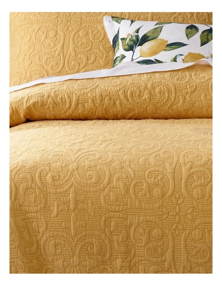 Coupon ๐ Heritage Marcelle Quilted Quilt Cover Set Yellow โญ 2 Coupon ๐ Heritage Marcelle Quilted Quilt Cover Set Yellow โญ - Image 2