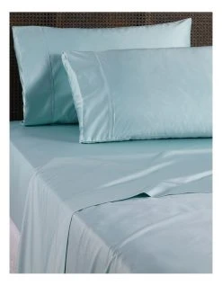 Discount ✔️ Heritage 500TC Bamboo Blend Cooling Sheet Set Sky Blue 💯