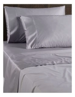 Outlet ❤️ Heritage 500TC Bamboo Blend Cooling Sheet Set Silver ⭐