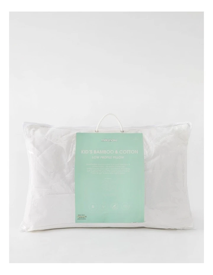 Promo โ๏ธ Milkshake Kids Bamboo & Cotton Low Profile Pillow White ๐ 1 Promo โ๏ธ Milkshake Kids Bamboo & Cotton Low Profile Pillow White ๐