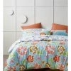 Best Pirce 🛒 Beau & Bonnie Poppy Cotton Quilt Cover Set Ice Blue 🔥