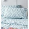 Coupon ⌛ Beau & Bonnie 250TC Daisy Stonewashed Cotton Sheet Set Blue ⌛