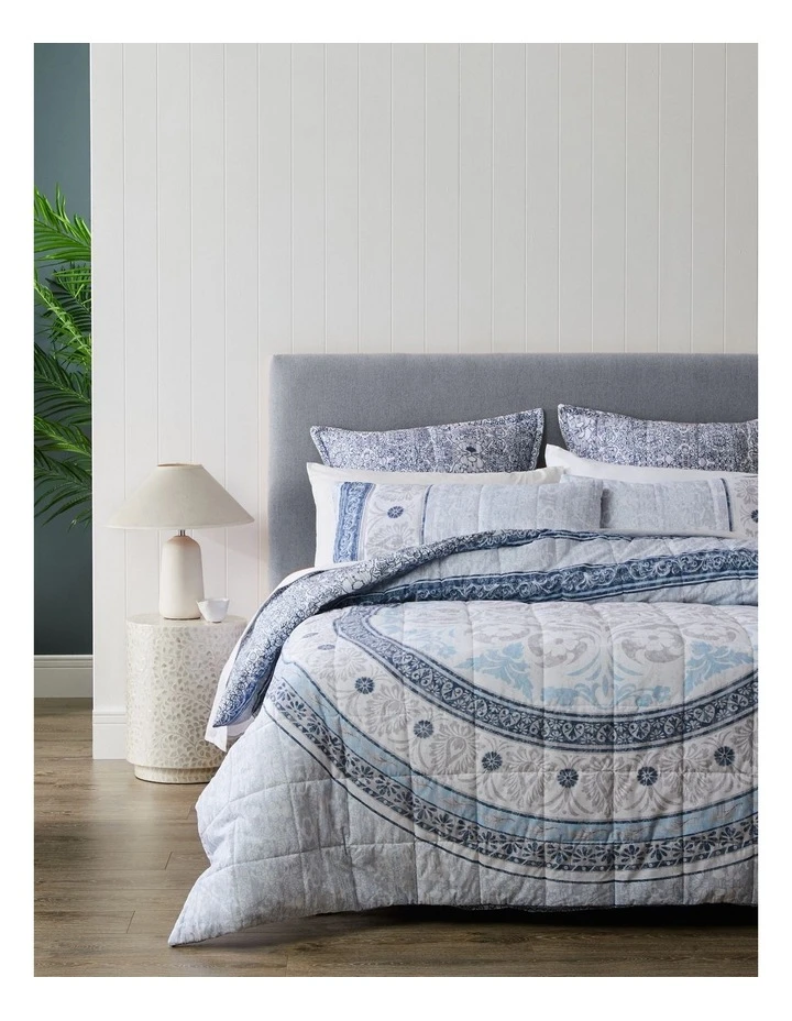 Budget ๐ Private Collection Olani Quilt Cover Set Blue โจ 1 Budget ๐ Private Collection Olani Quilt Cover Set Blue โจ