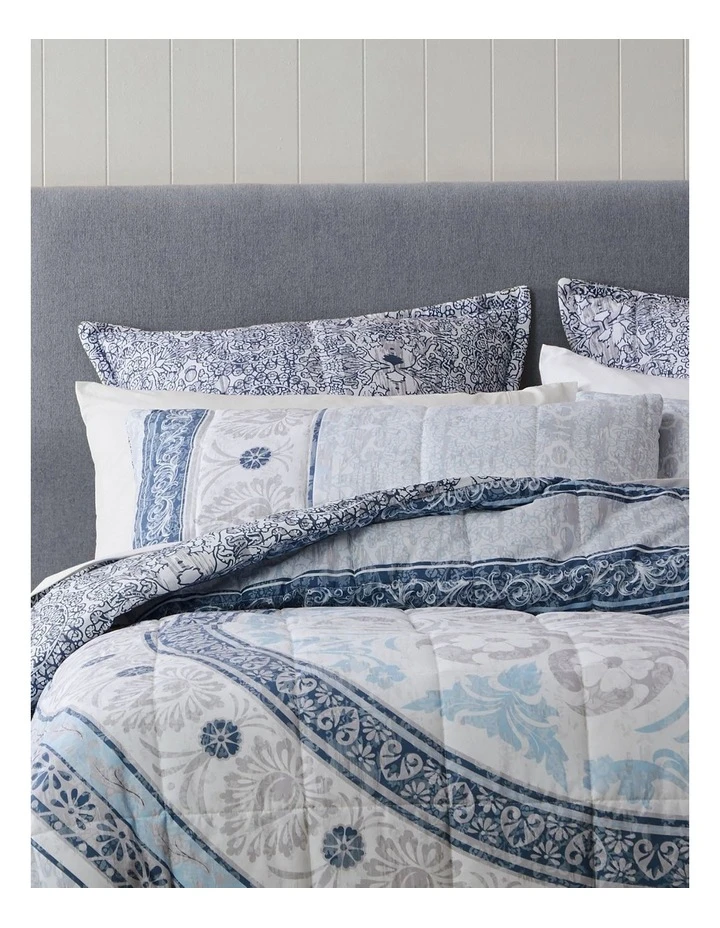 Budget ๐ Private Collection Olani Quilt Cover Set Blue โจ 2 Budget ๐ Private Collection Olani Quilt Cover Set Blue โจ - Image 2