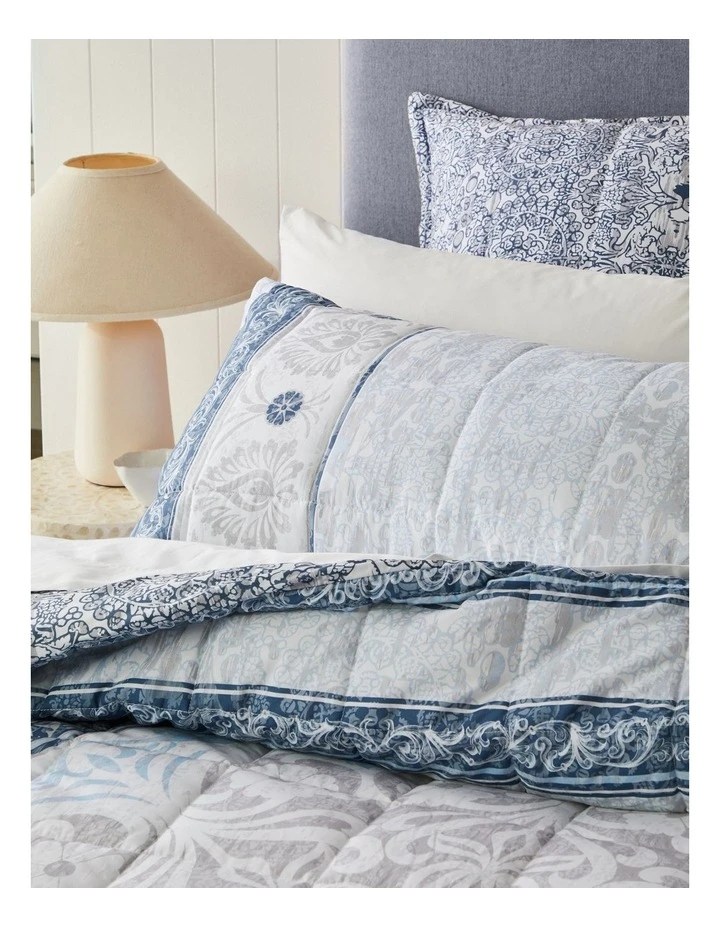 Budget ๐ Private Collection Olani Quilt Cover Set Blue โจ 4 Budget ๐ Private Collection Olani Quilt Cover Set Blue โจ - Image 4