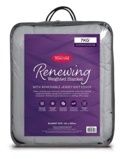 Best deal 🎁 Tontine Weighted Blanket 7kg Grey 🥰