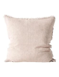 Promo ✔️ Aura Home Vintage Linen Fringe Cushion Shell 👍