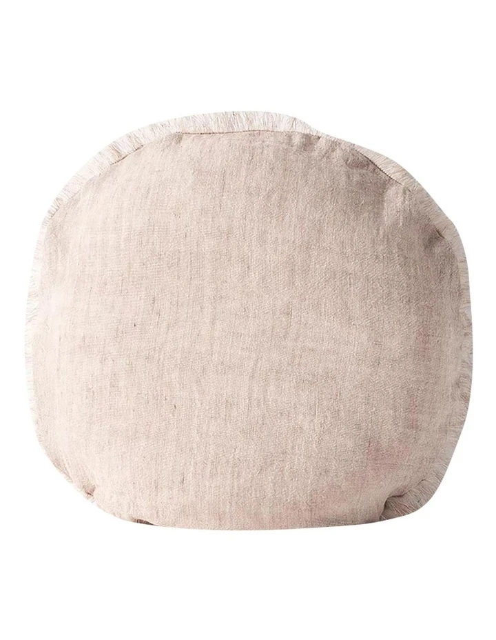 Flash Sale ๐ Aura Home Vintage Linen Fringe 45cm Round Cushion in Shell โ๏ธ 1 Flash Sale ๐ Aura Home Vintage Linen Fringe 45cm Round Cushion in Shell โ๏ธ