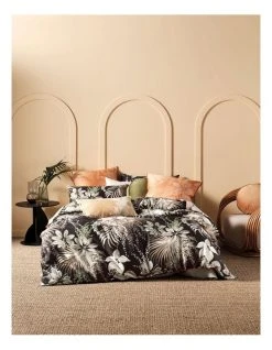 Best Pirce ⭐ Linen House Harlow Quilt Cover Set Black 🔥