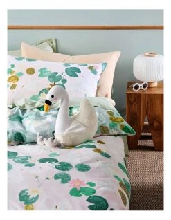New 💯 Linen House Kids Swanning Around Quilt Cover Set Teal 👏 -Cozy Bed Store 840453850 5 720x928