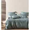 Budget ⭐ Linen House Isadora Quilt Cover Set Petrol ✔️