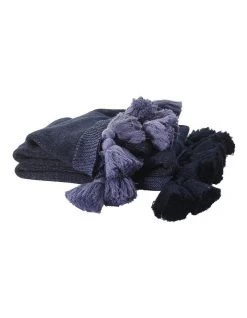 Promo 🛒 M.M Linen Birch Throw Navy 🌟 -Cozy Bed Store 841632310 1 720x928