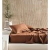 Best Pirce ❤️ Linen House 250TC Vivienne Sheet Set in Pecan ⌛