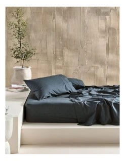 Deals ✔️ Linen House 250TC Vivienne Sheet Set in Slate ⭐