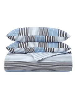 Deals 👏 Tommy Hilfiger Home Indigo Quilt Cover Set Striped Blue ✨ -Cozy Bed Store 845977060 4 720x928