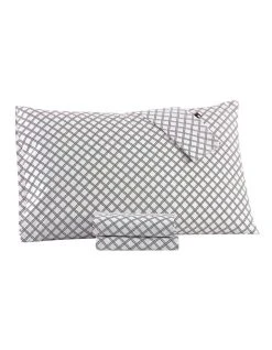 Promo ❤️ Tommy Hilfiger Home Weave Sheet Set Red 👍