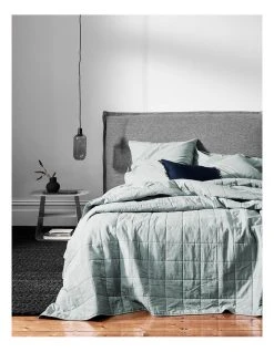 Promo 🎉 Aura Home Chambray Bed Cover in Mineral 💯