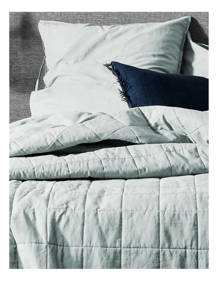 Promo 🎉 Aura Home Chambray Bed Cover in Mineral 💯 2 Promo 🎉 Aura Home Chambray Bed Cover in Mineral 💯 - Image 2