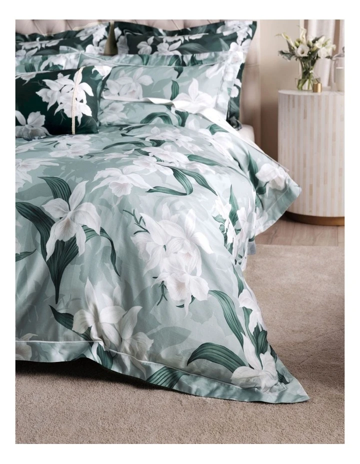 Best Pirce ๐ฅฐ Grace by Linen House Cattleya Quilt Cover Set Aqua ๐ 2 Best Pirce ๐ฅฐ Grace by Linen House Cattleya Quilt Cover Set Aqua ๐ - Image 2