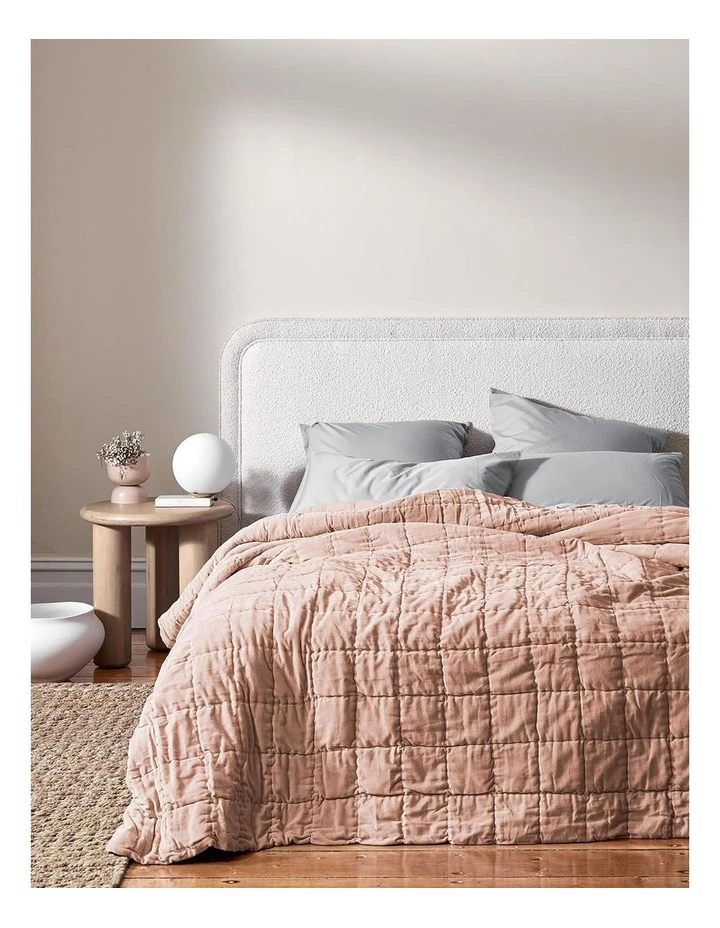 Best Pirce ❤️ Aura Home Luxury Velvet Bed Cover in Rosewater ⭐ 1 Best Pirce ❤️ Aura Home Luxury Velvet Bed Cover in Rosewater ⭐