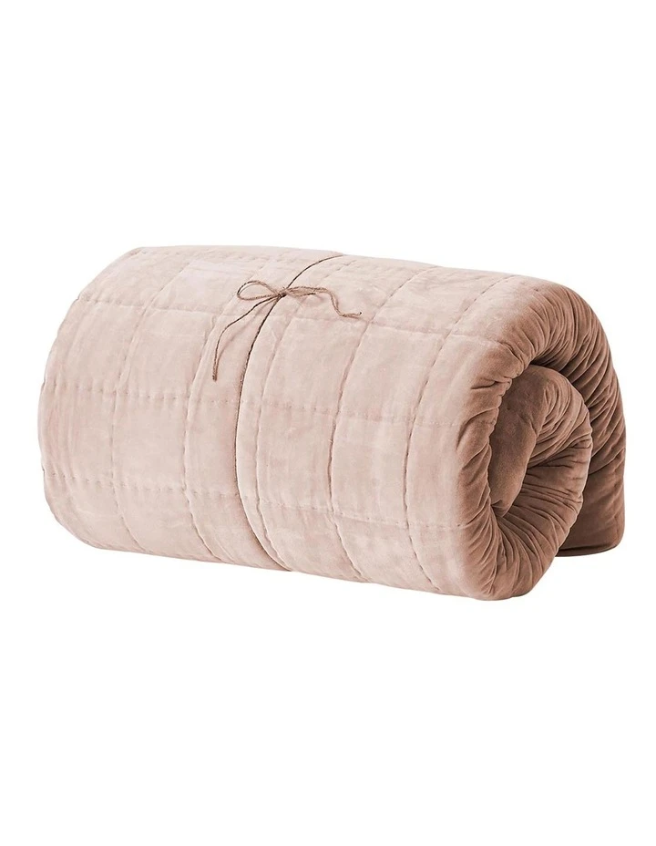 Best Pirce ❤️ Aura Home Luxury Velvet Bed Cover in Rosewater ⭐ 3 Best Pirce ❤️ Aura Home Luxury Velvet Bed Cover in Rosewater ⭐ - Image 3