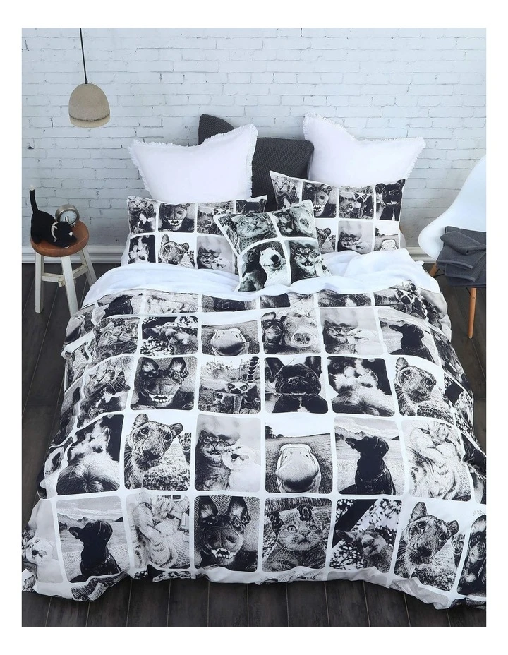 New ✔️ M.M Linen Selfies Quilt Cover Set In Multi 💯 1 New ✔️ M.M Linen Selfies Quilt Cover Set In Multi 💯