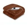 New 🎉 Laura Hill Heated Electric Blanket Throw Rug Coral Warm Fleece Winter Brown 🎁