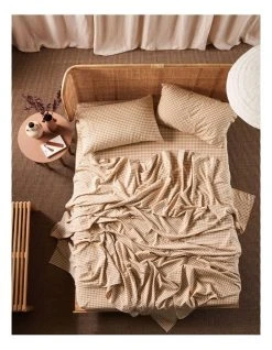 Promo ⭐ Linen House Springsteen Sheet Set Caramel 🌟