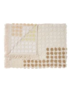 Promo โญ Linen House McKenzie Throw In Vanilla ๐