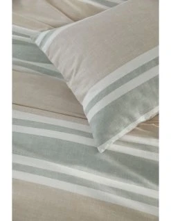 Hot Sale 🎉 Martha Stewart Meridian Stripe Quilt Cover Set Multicolour 😀 -Cozy Bed Store 857706040 5 720x928