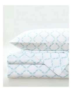 Hot Sale ✔️ Martha Stewart Grace Printed Sheet Set Green ✨ -Cozy Bed Store 858062170 4 720x928