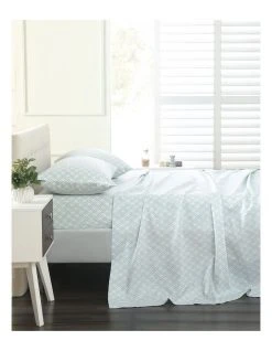 Outlet ⌛ Martha Stewart Rachel Printed Sheet Set Sage ⌛