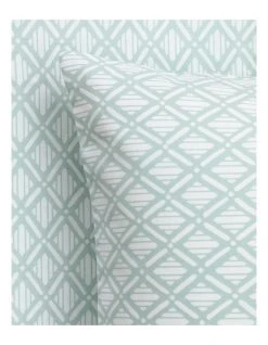 Outlet ⌛ Martha Stewart Rachel Printed Sheet Set Sage ⌛ -Cozy Bed Store 858062260 3 720x928