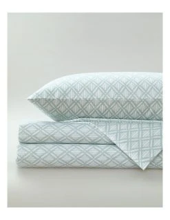 Outlet ⌛ Martha Stewart Rachel Printed Sheet Set Sage ⌛ -Cozy Bed Store 858062260 4 720x928