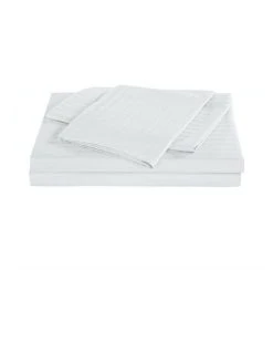 Best reviews of 🔔 Kensington 1200 Thread Count 100% Egyptian Cotton Sheet Set Stripe Hotel Grade White ✔️