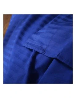 Outlet 🌟 Kensington 1200 Thread Count 100% Egyptian Cotton Sheet Set Stripe Hotel Grade - Indigo Double ✔️ -Cozy Bed Store 858079450 5 720x928