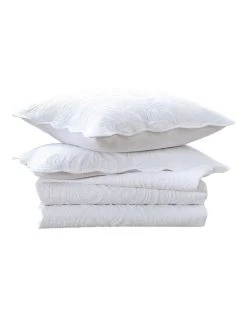 Budget 🥰 Martha Stewart Gabriella Coverlet White 🥰 -Cozy Bed Store 859318930 6 720x928