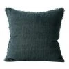 Hot Sale ✔️ Aura Home Vintage Linen Fringe Cushion in Storm 🎁