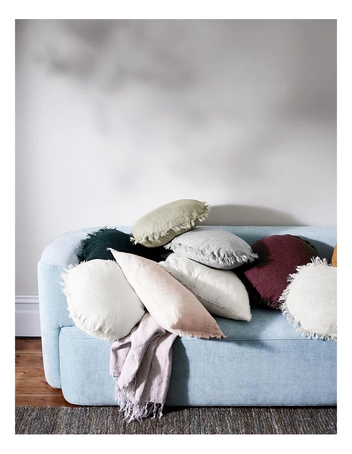 Outlet ๐ Aura Home Vintage Linen Fringe Cushion Fennel ๐งจ 2 Outlet ๐ Aura Home Vintage Linen Fringe Cushion Fennel ๐งจ - Image 2