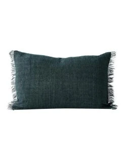 Discount 👏 Aura Home Vintage Linen Fringe Rectangle Cushion in Storm 🛒