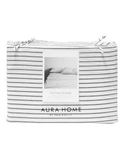 Best Sale 🧨 Aura Home Vintage Stripe Sheet Set in Smoke 😍 -Cozy Bed Store 868789810 868790710 4 720x928